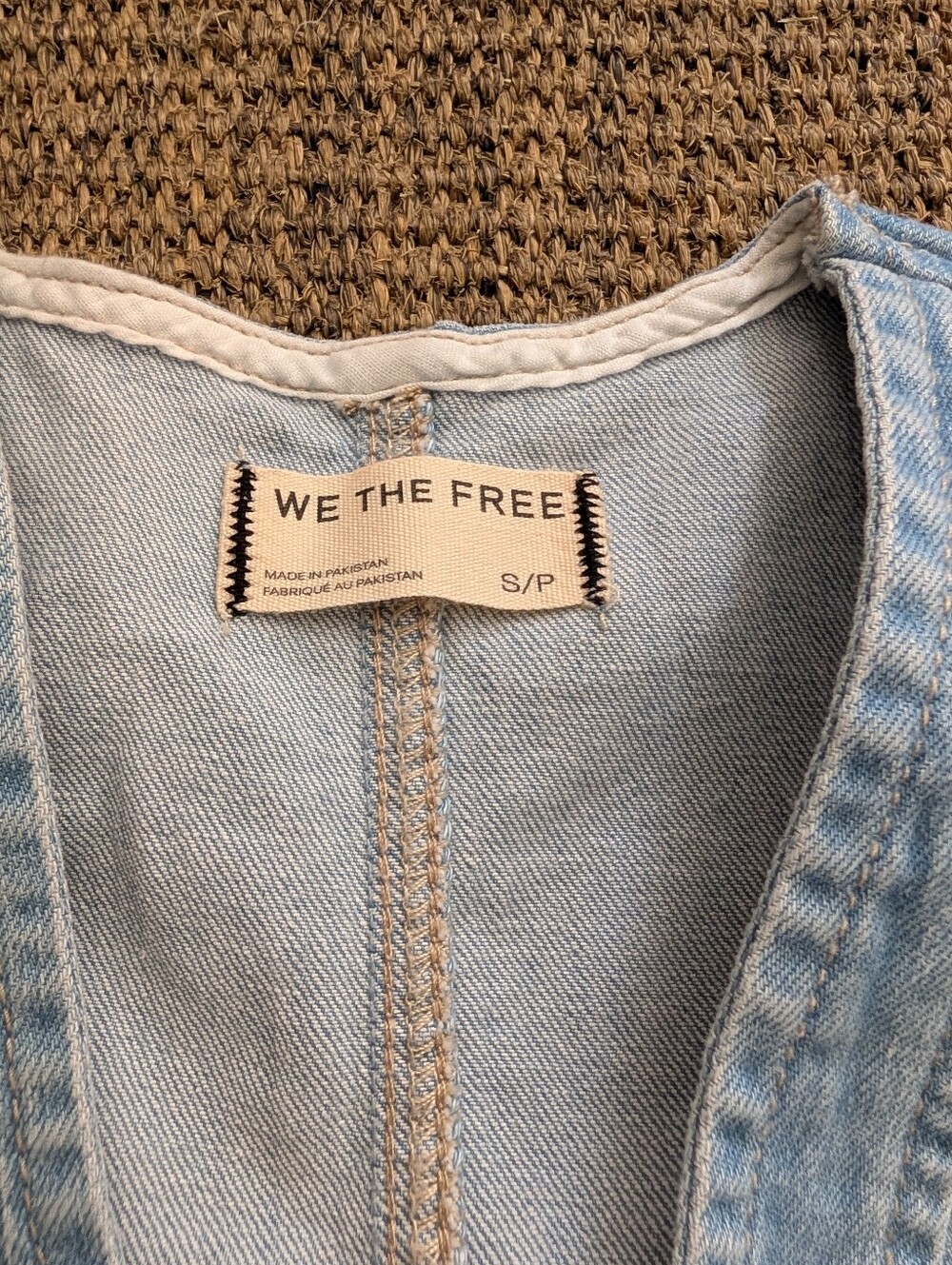 New We The Free Stratus Jumpsuit Flare Denim Festival Concert Western Sz Small - Picture 6 of 13
